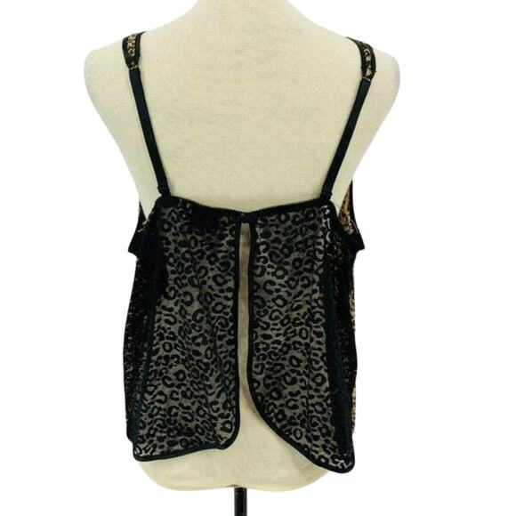 Frederick’s Of Hollywood Lingerie Leopard Front Sheer Animal Print Back Nightie - Picture 7 of 7